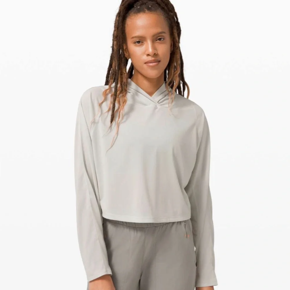 Lululemon LAB Varsa Hoodie Mesh NWT Heathered Vapor (HVPR) Size Small